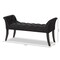 Baxton Studio Chandelle Luxe Black Velvet Upholstered Bench 146-8346 - alternate 3